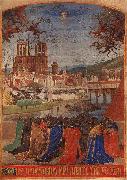 Jean Fouquet Descent of the Holy Ghost upon the Faithful painting